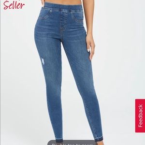 SPANX Distressed Ankle Skinny Jeans
